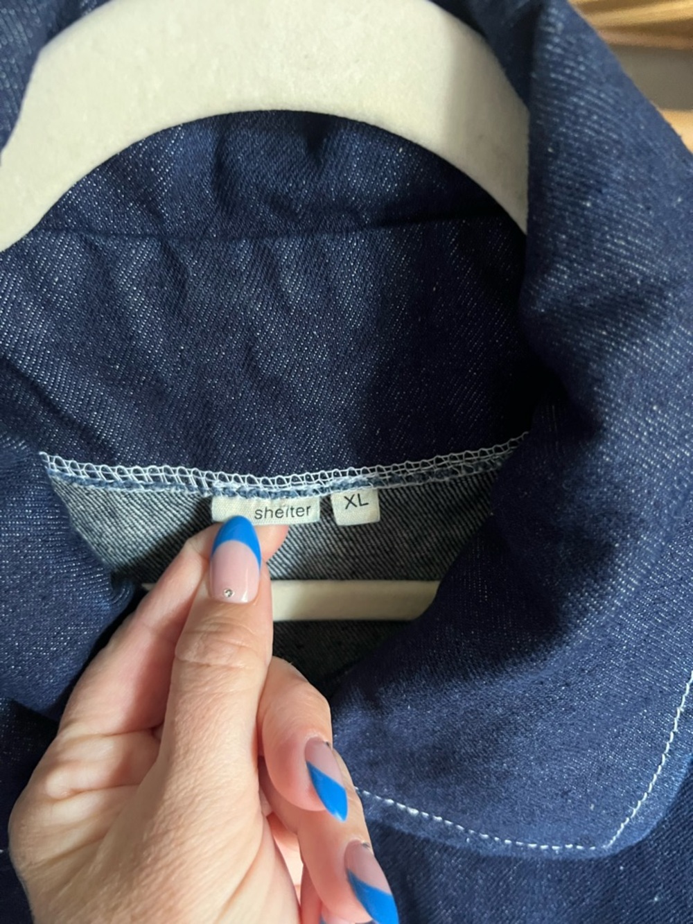 Shelter Denim Indigo Blue Jacket Size XL - Picture 2 of 5